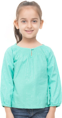

Go India Store Girls Midi/Knee Length Casual Dress(Green, Full Sleeve