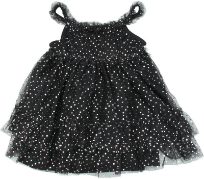 

The Children's Place Girls Midi/Knee Length Casual Dress(Black, Sleeveless, 01