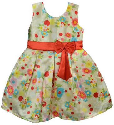 

La Bele Girls Maxi/Full Length Casual Dress(Multicolor, Sleeveless, Multi color