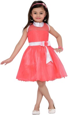 82% OFF on Aarika Girls Mini/Short Party Dress(Pink, Sleeveless) on ...