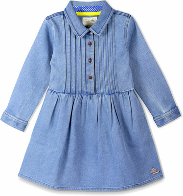 

Cherry Crumble California Girls Midi/Knee Length Casual Dress(Blue, Full Sleeve