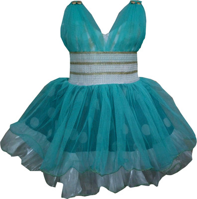 

All About Pink Girls Midi/Knee Length Party Dress(Green, Sleeveless