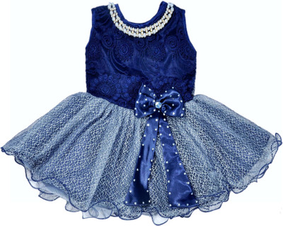 

Hey Baby Girls Mini/Short Party Dress(Multicolor, Sleeveless