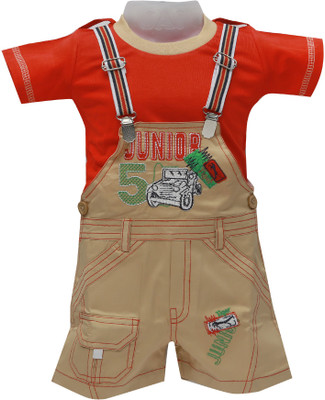 

Baloons Dungaree For Boys & Girls Casual Solid Cotton(Multicolor, Pack of 1, Red