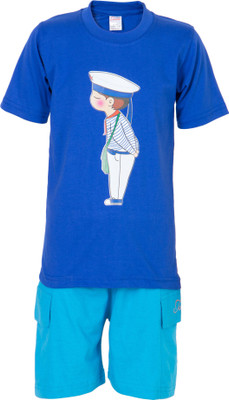 

Ultra Fit Romper For Boys Casual Self Design Cotton(Blue), Multicolor