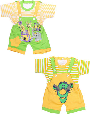 

Babeezworld Dungaree For Boys & Girls Casual Printed Cotton(Multicolor, Pack of 2, Multicolour