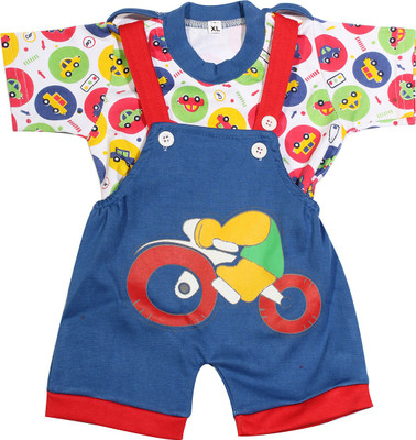 

Babeezworld Dungaree For Boys & Girls Printed Cotton(Multicolor, Pack of 1, Multicolour