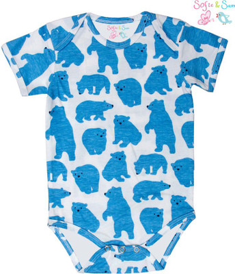 

Sofie & Sam Romper For Baby Boys Casual Printed Cotton(White, White/blue