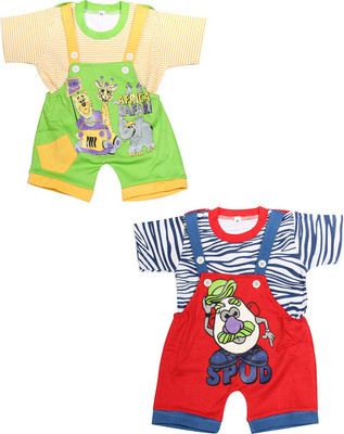

Babeezworld Dungaree For Boys & Girls Casual Printed Cotton(Multicolor, Pack of 2, Multicolour