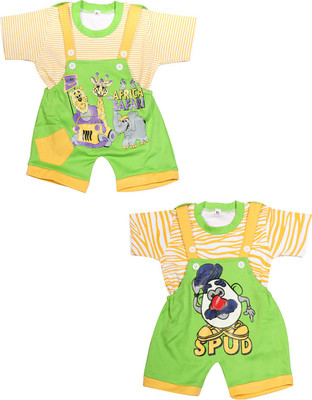 

Babeezworld Dungaree For Boys & Girls Casual Printed Cotton(Multicolor, Pack of 2, Multicolour