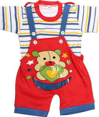 

Babeezworld Dungaree For Boys & Girls Printed Cotton(Multicolor, Pack of 1, Multicolour