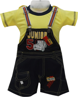 

Baloons Dungaree For Boys & Girls Casual Solid Cotton(Multicolor, Pack of 1, Yellow