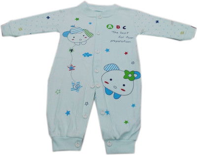 

Squnibee Romper For Boys Casual Printed Cotton(Light Blue, Pack of 1