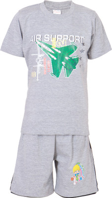 

Ultra Fit Romper For Boys Casual Self Design Cotton(Grey)