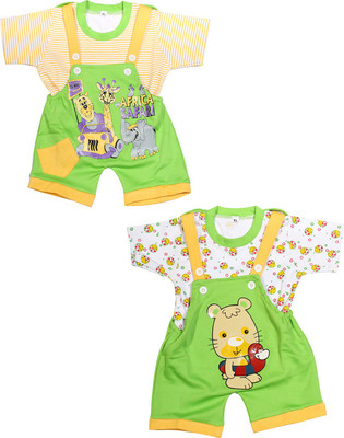 

Babeezworld Dungaree For Boys & Girls Casual Printed Cotton(Multicolor, Pack of 2, Multicolour