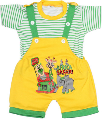 

Babeezworld Dungaree For Boys & Girls Printed Cotton(Multicolor, Pack of 1, Multicolour