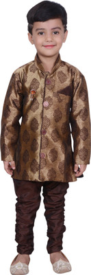 

Nikky Fashion Boys Sherwani and Churidar Set(Maroon Pack of 1, Coffee