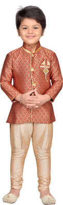 

AJ Dezines Boys Sherwani and Churidar Set(Maroon Pack of 1