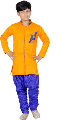 

Samarthfashion Boys Sherwani and Churidar Set(Multicolor Pack of 1, Orange
