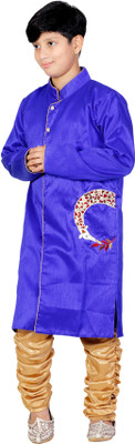

Samarthfashion Boys Sherwani and Churidar Set(Multicolor Pack of 1, Blue