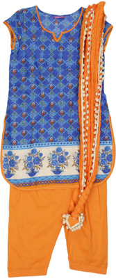 

BIBA girls Girls Kurta and Patiala Set(Blue, Blu-org