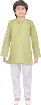 

Jeet Boys Festive & Party Kurta and Pyjama Set(Green Pack of 1