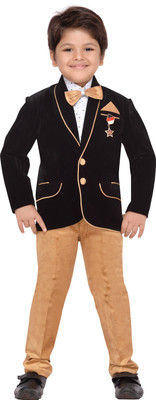 

AJ Dezines Boys Blazer, Shirt and Trouser Set(Black Pack of 1