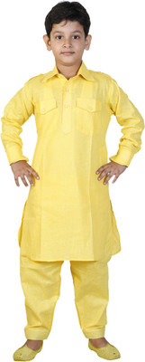 

JBN Creation Boys Pathani Suit Set(Yellow Pack of 1