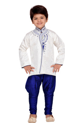 

AJ Dezines Boys Festive & Party Sherwani and Churidar Set(Blue Pack of 1