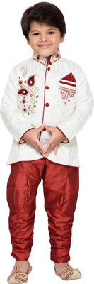 

AJ Dezines Boys Sherwani and Churidar Set(Maroon Pack of 1