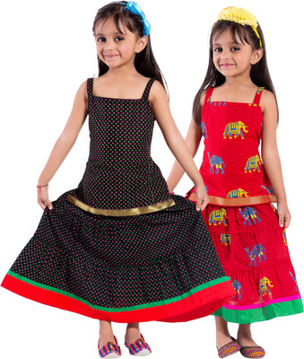 

Decot Paradise Girls Top and Skirt Set(Multicolor Pack of 2, Multicolour