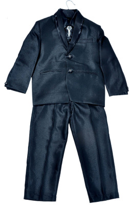 

Hey Baby Boys Blazer, Shirt and Trouser Set(Black Pack of 4