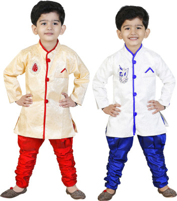 

GENERATION NEXT Boys Kurta and Pyjama Set(Multicolor Pack of 2, Beige