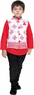 

Bad Boys Boys Full Sleeve Ethnic Set(Pack of 3 Red)