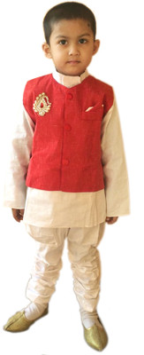 

FTC Bazar Boys Kurta & Waistcoat Set(Red Pack of 1