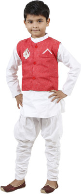 

FTC Bazar Boys Kurta & Waistcoat Set(Red Pack of 1