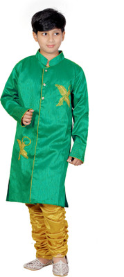 

Samarthfashion Boys Sherwani and Churidar Set(Multicolor Pack of 1, Green