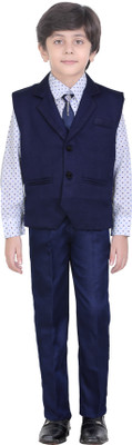 

Jeet Boys Shirt, Waistcoat and Pant Set(Blue Pack of 1