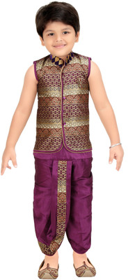 

Kute Kids Boys Dhoti & Kurta Set(Purple Pack of 1