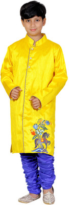 

Samarthfashion Boys Sherwani and Churidar Set(Multicolor Pack of 1, Yellow
