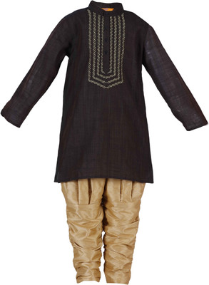 

Svanik Boys Kurta and Breeches Set(Black Pack of 1
