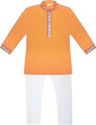 KID1 Boys Kurta and Pyjama Set(Yellow Pack of 1