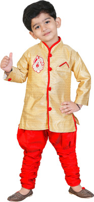 

GENERATION NEXT Boys Kurta and Pyjama Set(Beige Pack of 1