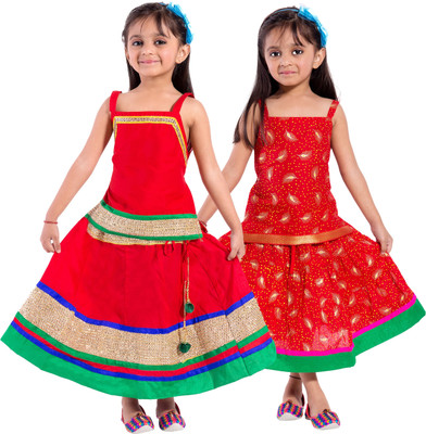 

Decot Paradise Girls Top and Skirt Set(Multicolor Pack of 2, Multicolour