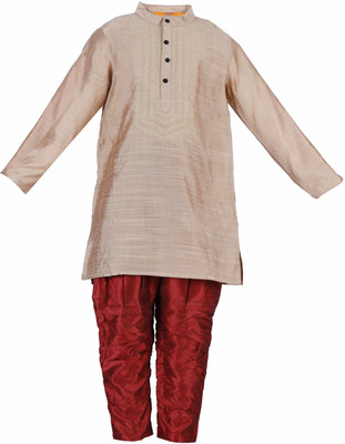 

Svanik Boys Kurta and Breeches Set(Gold Pack of 1