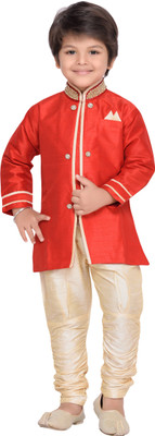 

AJ Dezines Boys Kurta and Breeches Set, Red