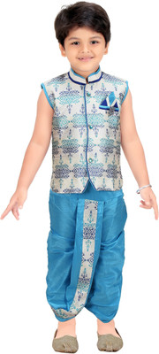 

Kute Kids Boys Dhoti & Kurta Set(Blue Pack of 1