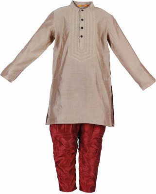 

Svanik Boys Kurta and Breeches Set(Beige Pack of 1