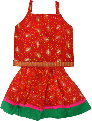 

Crux & Hunter Girls Top and Skirt Set(Multicolor Pack of 7, Red