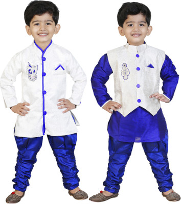 

GENERATION NEXT Boys Kurta, Waistcoat and Pyjama Set(Multicolor Pack of 2, White